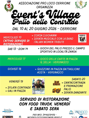X Event's village - Palio delle contrade