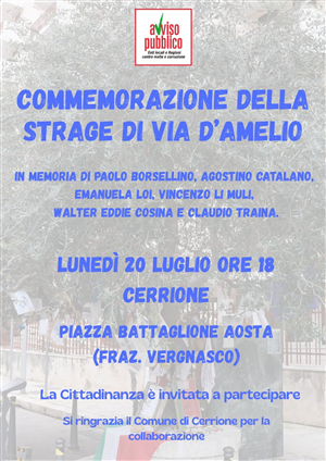 Commemorzione strage di via D'Amelio